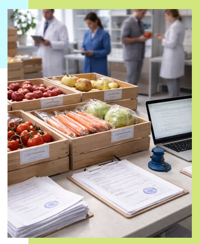 Сертификация овощей и фруктов в Кулебаках от 8760 р. | Алешин-Клб