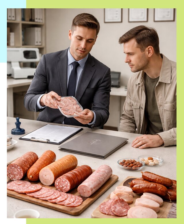 Сертификация колбасных изделий в Кулебаках от 7730 р. | Алешин-Клб